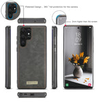 CaseMe-007 Cassa del telefono di cuoio multifunzionale staccabile, For Samsung Galaxy Note20, For Samsung Galaxy Note20 Ultra, For Samsung Galaxy S21 5G, For Samsung Galaxy S21+ 5G, For Samsung Galaxy S21 Ultra 5G, For Samsung Galaxy S22 5G            ...