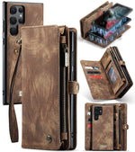 Custodia portafoglio in pelle flip per Samsung Galaxy S22 Ultra