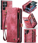 Custodia portafoglio in pelle flip per Samsung Galaxy S22 Ultra