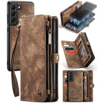Custodia portafoglio in pelle flip per Samsung Galaxy S22 Ultra