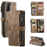 Custodia in pelle per telefono multifunzionale CaseMe C30 con supporto, slot per schede e portafoglio, For Samsung Galaxy S22 5G, For Samsung Galaxy S22+ 5G, For Samsung Galaxy S22 Ultra 5G