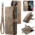Custodia in pelle per telefono multifunzionale CaseMe C30 con supporto, slot per schede e portafoglio, For Samsung Galaxy S22 5G, For Samsung Galaxy S22+ 5G, For Samsung Galaxy S22 Ultra 5G