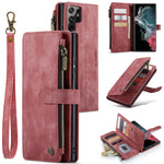 Custodia in pelle per telefono multifunzionale CaseMe C30 con supporto, slot per schede e portafoglio, For Samsung Galaxy S22 5G, For Samsung Galaxy S22+ 5G, For Samsung Galaxy S22 Ultra 5G