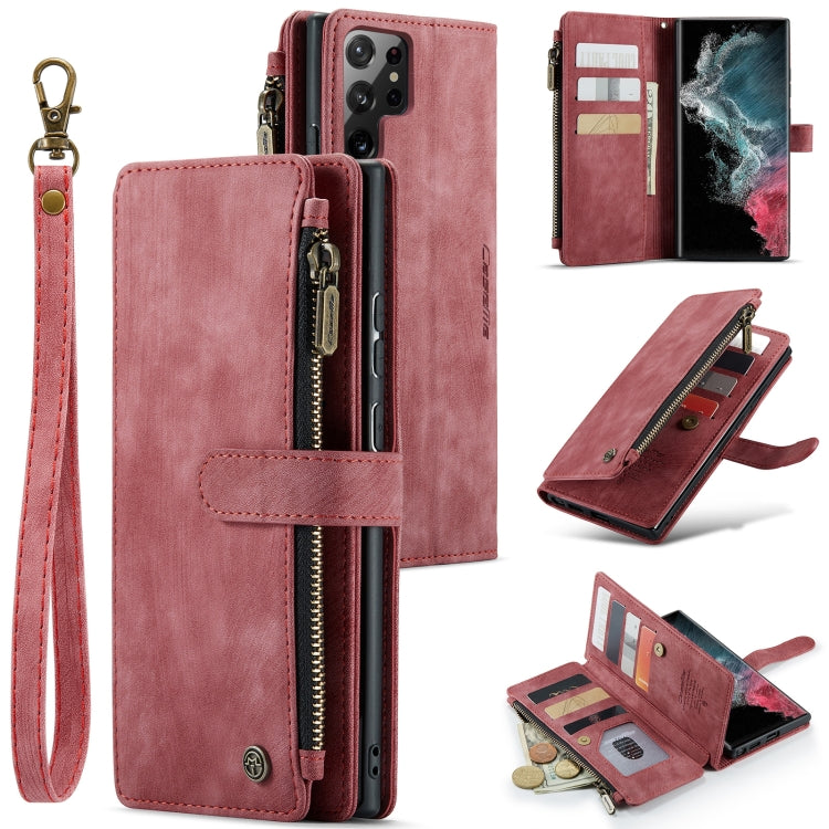 Custodia in pelle per telefono multifunzionale CaseMe C30 con supporto, slot per schede e portafoglio, For Samsung Galaxy S22 5G, For Samsung Galaxy S22+ 5G, For Samsung Galaxy S22 Ultra 5G