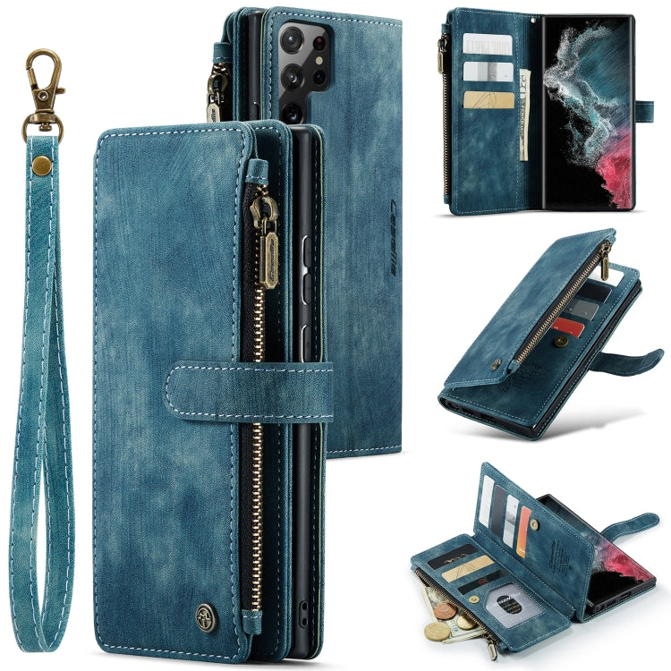 Custodia in pelle per telefono multifunzionale CaseMe C30 con supporto, slot per schede e portafoglio, For Samsung Galaxy S22 5G, For Samsung Galaxy S22+ 5G, For Samsung Galaxy S22 Ultra 5G