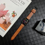 Cinturino in vera pelle per Apple Watch Series, 7 41mm / 6&SE&5&4 40mm / 3&2&1 38mm, 7 45mm / 6&SE&5&4 44mm / 3&2&1 42mm
