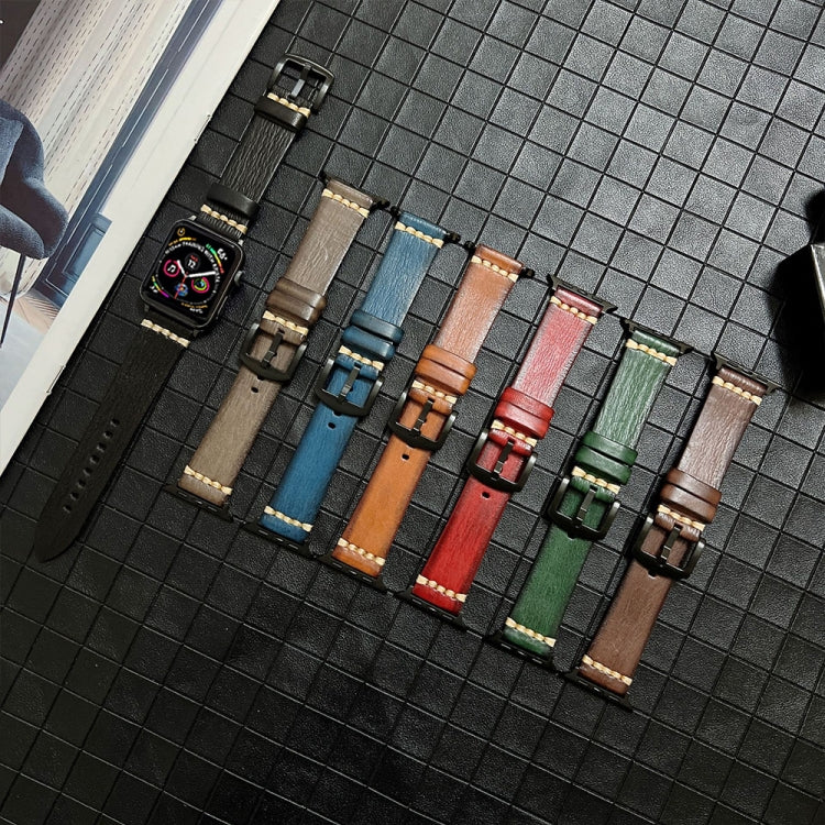 Cinturino in vera pelle per Apple Watch Series, 7 41mm / 6&SE&5&4 40mm / 3&2&1 38mm, 7 45mm / 6&SE&5&4 44mm / 3&2&1 42mm