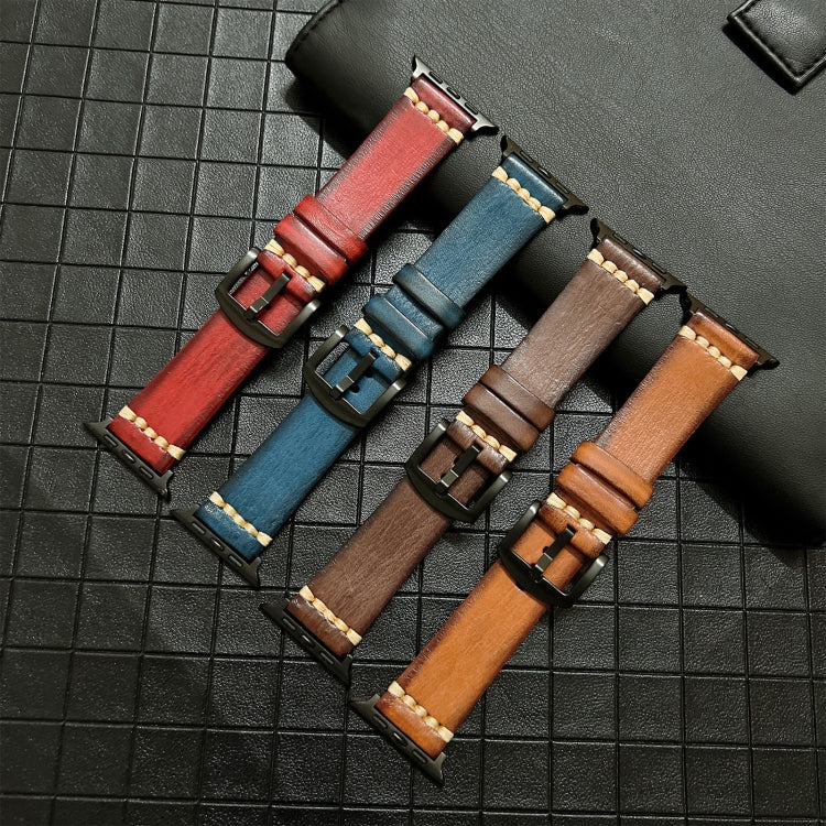 Cinturino in vera pelle per Apple Watch Series, 7 41mm / 6&SE&5&4 40mm / 3&2&1 38mm, 7 45mm / 6&SE&5&4 44mm / 3&2&1 42mm
