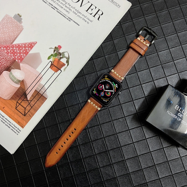Cinturino in vera pelle per Apple Watch Series, 7 41mm / 6&SE&5&4 40mm / 3&2&1 38mm, 7 45mm / 6&SE&5&4 44mm / 3&2&1 42mm