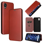 Custodia per telefono in PU con vibrazione orizzontale magnetica in fibra di carbonio, For Kyocera DIGNO BX2, For Ulefone Note 12P