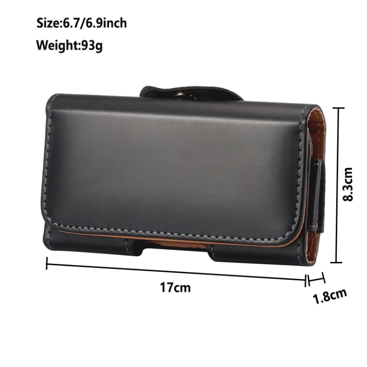 Custodia per telefono appesa in vita con trama lucida, For 6.7-6.9 inch Phone