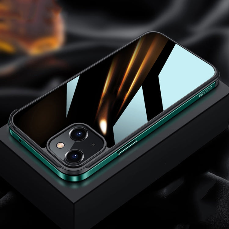 Struttura in metallo SULADA + vetro nano + custodia per telefono in TPU, For iPhone 13 mini, For iPhone 13, For iPhone 13 Pro