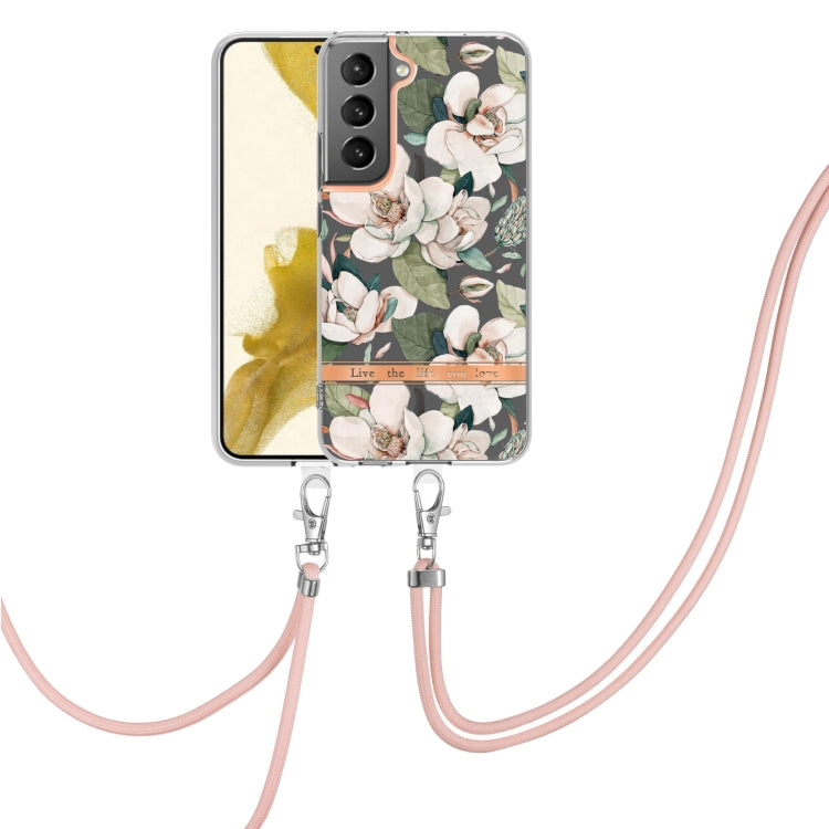 Custodia per telefono in TPU serie Flowers con cordino, For Samsung Galaxy S22 5G, For Samsung Galaxy S22+ 5G, For Samsung Galaxy S22 Ultra 5G, For Samsung Galaxy S21 5G