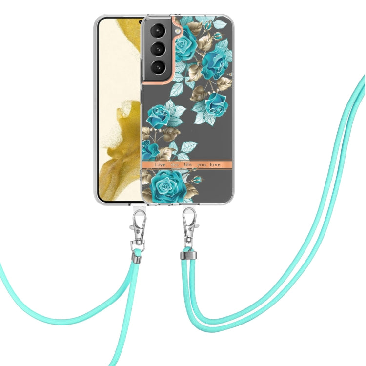 Custodia per telefono in TPU serie Flowers con cordino, For Samsung Galaxy S22 5G, For Samsung Galaxy S22+ 5G, For Samsung Galaxy S22 Ultra 5G, For Samsung Galaxy S21 5G