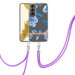 Custodia per telefono in TPU serie Flowers con cordino, For Samsung Galaxy S22 5G, For Samsung Galaxy S22+ 5G, For Samsung Galaxy S22 Ultra 5G, For Samsung Galaxy S21 5G