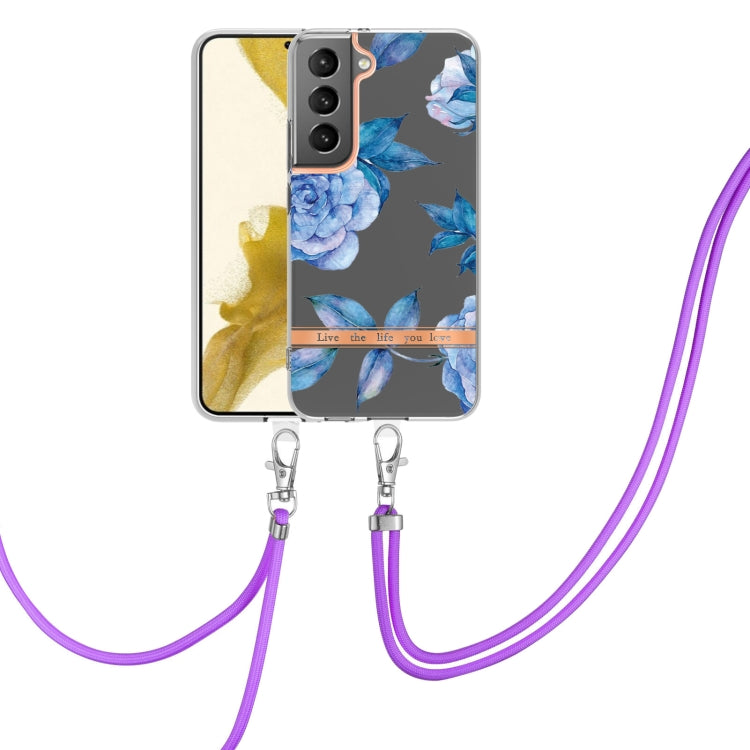 Custodia per telefono in TPU serie Flowers con cordino, For Samsung Galaxy S22 5G, For Samsung Galaxy S22+ 5G, For Samsung Galaxy S22 Ultra 5G, For Samsung Galaxy S21 5G