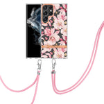 Custodia per telefono in TPU serie Flowers con cordino, For Samsung Galaxy S22 5G, For Samsung Galaxy S22+ 5G, For Samsung Galaxy S22 Ultra 5G, For Samsung Galaxy S21 5G
