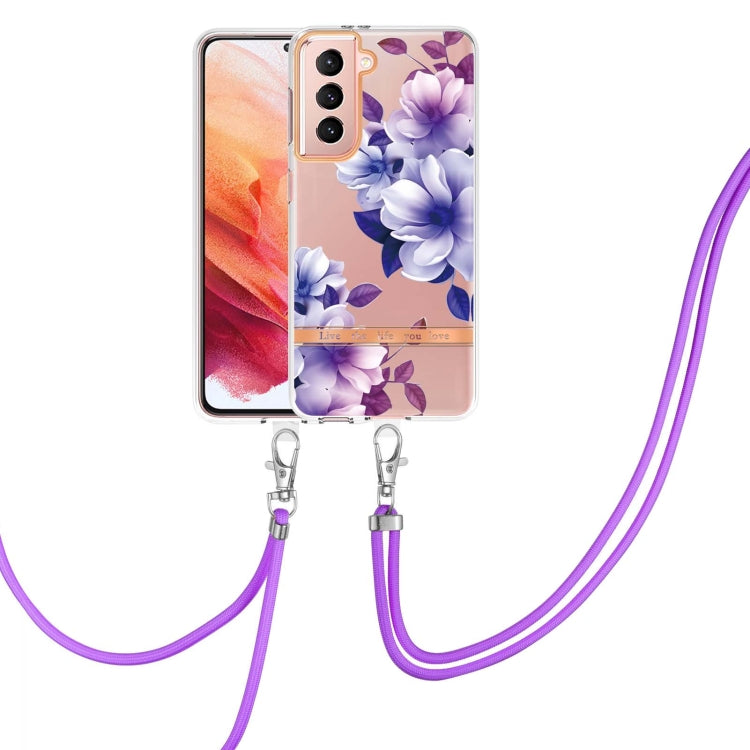 Custodia per telefono in TPU serie Flowers con cordino, For Samsung Galaxy S22 5G, For Samsung Galaxy S22+ 5G, For Samsung Galaxy S22 Ultra 5G, For Samsung Galaxy S21 5G