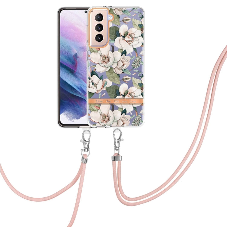 Custodia per telefono in TPU serie Flowers con cordino, For Samsung Galaxy S21+ 5G, For Samsung Galaxy S21 Ultra 5G, For Samsung Galaxy S21 FE 5G, For Samsung Galaxy S20 5G