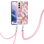 Custodia per telefono in TPU serie Flowers con cordino, For Samsung Galaxy S21+ 5G, For Samsung Galaxy S21 Ultra 5G, For Samsung Galaxy S21 FE 5G, For Samsung Galaxy S20 5G