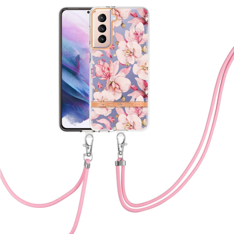 Custodia per telefono in TPU serie Flowers con cordino, For Samsung Galaxy S21+ 5G, For Samsung Galaxy S21 Ultra 5G, For Samsung Galaxy S21 FE 5G, For Samsung Galaxy S20 5G