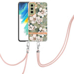Custodia per telefono in TPU serie Flowers con cordino, For Samsung Galaxy S21+ 5G, For Samsung Galaxy S21 Ultra 5G, For Samsung Galaxy S21 FE 5G, For Samsung Galaxy S20 5G