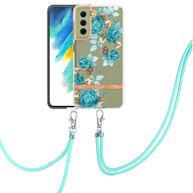 Custodia per telefono in TPU serie Flowers con cordino, For Samsung Galaxy S21+ 5G, For Samsung Galaxy S21 Ultra 5G, For Samsung Galaxy S21 FE 5G, For Samsung Galaxy S20 5G