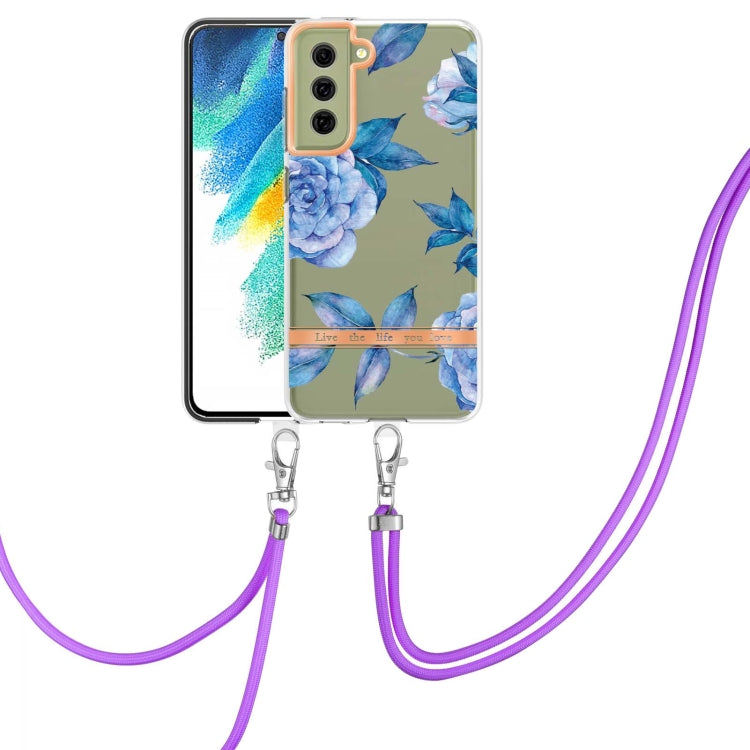 Custodia per telefono in TPU serie Flowers con cordino, For Samsung Galaxy S21+ 5G, For Samsung Galaxy S21 Ultra 5G, For Samsung Galaxy S21 FE 5G, For Samsung Galaxy S20 5G