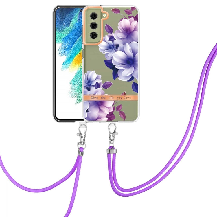 Custodia per telefono in TPU serie Flowers con cordino, For Samsung Galaxy S21+ 5G, For Samsung Galaxy S21 Ultra 5G, For Samsung Galaxy S21 FE 5G, For Samsung Galaxy S20 5G