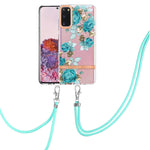 Custodia per telefono in TPU serie Flowers con cordino, For Samsung Galaxy S21+ 5G, For Samsung Galaxy S21 Ultra 5G, For Samsung Galaxy S21 FE 5G, For Samsung Galaxy S20 5G