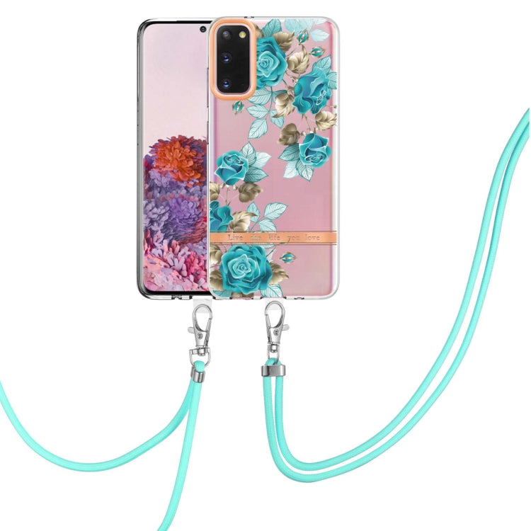 Custodia per telefono in TPU serie Flowers con cordino, For Samsung Galaxy S21+ 5G, For Samsung Galaxy S21 Ultra 5G, For Samsung Galaxy S21 FE 5G, For Samsung Galaxy S20 5G