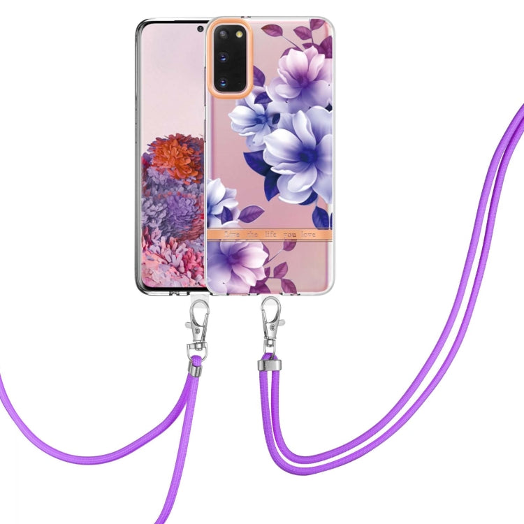 Custodia per telefono in TPU serie Flowers con cordino, For Samsung Galaxy S21+ 5G, For Samsung Galaxy S21 Ultra 5G, For Samsung Galaxy S21 FE 5G, For Samsung Galaxy S20 5G