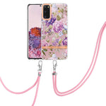 Custodia per telefono in TPU serie Flowers con cordino, For Samsung Galaxy S21+ 5G, For Samsung Galaxy S21 Ultra 5G, For Samsung Galaxy S21 FE 5G, For Samsung Galaxy S20 5G