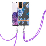 Custodia per telefono in TPU serie Flowers con cordino, For Samsung Galaxy S20+ 5G, For Samsung Galaxy S20 Ultra 5G, For Samsung Galaxy S20 FE 5G / 4G, For Samsung Galaxy A02s 166mm