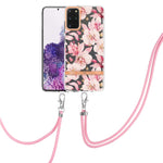 Custodia per telefono in TPU serie Flowers con cordino, For Samsung Galaxy S20+ 5G, For Samsung Galaxy S20 Ultra 5G, For Samsung Galaxy S20 FE 5G / 4G, For Samsung Galaxy A02s 166mm