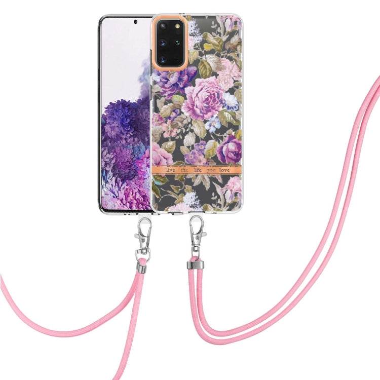 Custodia per telefono in TPU serie Flowers con cordino, For Samsung Galaxy S20+ 5G, For Samsung Galaxy S20 Ultra 5G, For Samsung Galaxy S20 FE 5G / 4G, For Samsung Galaxy A02s 166mm