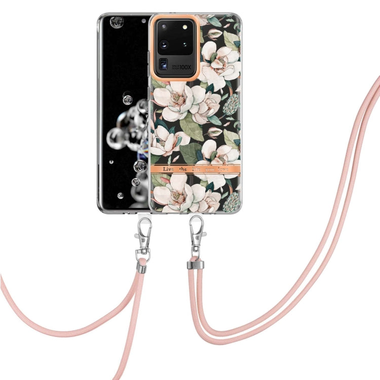 Custodia per telefono in TPU serie Flowers con cordino, For Samsung Galaxy S20+ 5G, For Samsung Galaxy S20 Ultra 5G, For Samsung Galaxy S20 FE 5G / 4G, For Samsung Galaxy A02s 166mm