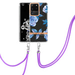 Custodia per telefono in TPU serie Flowers con cordino, For Samsung Galaxy S20+ 5G, For Samsung Galaxy S20 Ultra 5G, For Samsung Galaxy S20 FE 5G / 4G, For Samsung Galaxy A02s 166mm