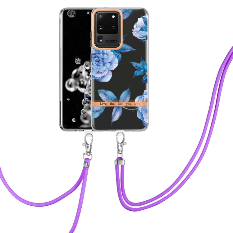 Custodia per telefono in TPU serie Flowers con cordino, For Samsung Galaxy S20+ 5G, For Samsung Galaxy S20 Ultra 5G, For Samsung Galaxy S20 FE 5G / 4G, For Samsung Galaxy A02s 166mm
