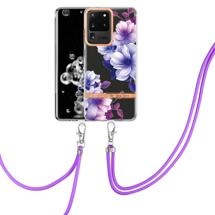 Custodia per telefono in TPU serie Flowers con cordino, For Samsung Galaxy S20+ 5G, For Samsung Galaxy S20 Ultra 5G, For Samsung Galaxy S20 FE 5G / 4G, For Samsung Galaxy A02s 166mm