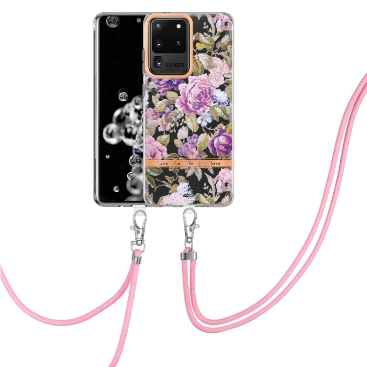 Custodia per telefono in TPU serie Flowers con cordino, For Samsung Galaxy S20+ 5G, For Samsung Galaxy S20 Ultra 5G, For Samsung Galaxy S20 FE 5G / 4G, For Samsung Galaxy A02s 166mm