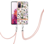 Custodia per telefono in TPU serie Flowers con cordino, For Samsung Galaxy S20+ 5G, For Samsung Galaxy S20 Ultra 5G, For Samsung Galaxy S20 FE 5G / 4G, For Samsung Galaxy A02s 166mm