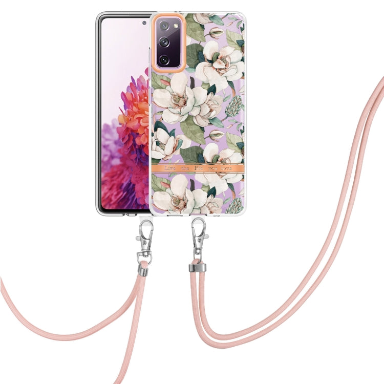 Custodia per telefono in TPU serie Flowers con cordino, For Samsung Galaxy S20+ 5G, For Samsung Galaxy S20 Ultra 5G, For Samsung Galaxy S20 FE 5G / 4G, For Samsung Galaxy A02s 166mm