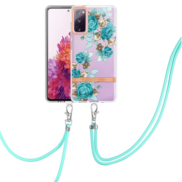 Custodia per telefono in TPU serie Flowers con cordino, For Samsung Galaxy S20+ 5G, For Samsung Galaxy S20 Ultra 5G, For Samsung Galaxy S20 FE 5G / 4G, For Samsung Galaxy A02s 166mm