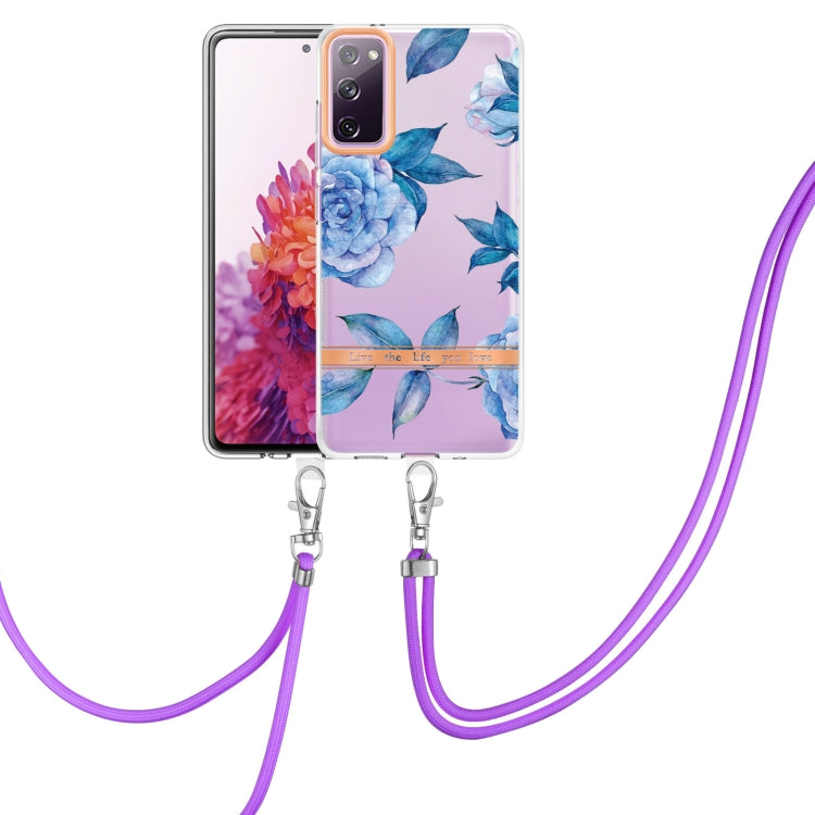 Custodia per telefono in TPU serie Flowers con cordino, For Samsung Galaxy S20+ 5G, For Samsung Galaxy S20 Ultra 5G, For Samsung Galaxy S20 FE 5G / 4G, For Samsung Galaxy A02s 166mm