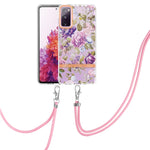 Custodia per telefono in TPU serie Flowers con cordino, For Samsung Galaxy S20+ 5G, For Samsung Galaxy S20 Ultra 5G, For Samsung Galaxy S20 FE 5G / 4G, For Samsung Galaxy A02s 166mm