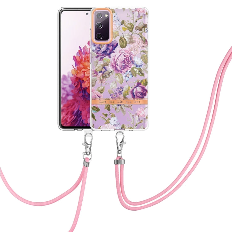 Custodia per telefono in TPU serie Flowers con cordino, For Samsung Galaxy S20+ 5G, For Samsung Galaxy S20 Ultra 5G, For Samsung Galaxy S20 FE 5G / 4G, For Samsung Galaxy A02s 166mm