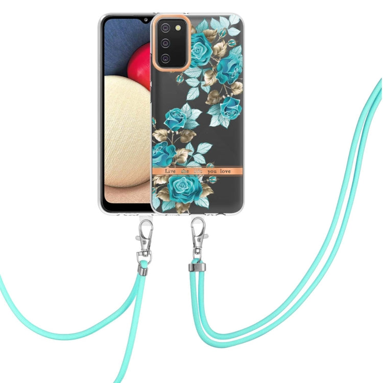 Custodia per telefono in TPU serie Flowers con cordino, For Samsung Galaxy S20+ 5G, For Samsung Galaxy S20 Ultra 5G, For Samsung Galaxy S20 FE 5G / 4G, For Samsung Galaxy A02s 166mm