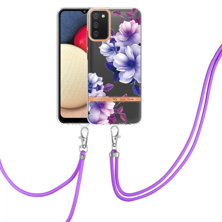 Custodia per telefono in TPU serie Flowers con cordino, For Samsung Galaxy S20+ 5G, For Samsung Galaxy S20 Ultra 5G, For Samsung Galaxy S20 FE 5G / 4G, For Samsung Galaxy A02s 166mm
