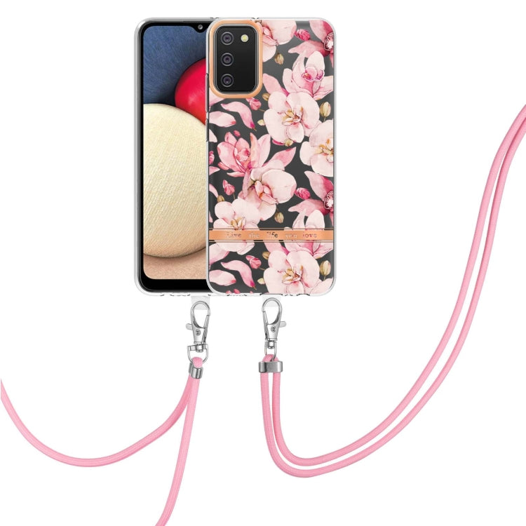 Custodia per telefono in TPU serie Flowers con cordino, For Samsung Galaxy S20+ 5G, For Samsung Galaxy S20 Ultra 5G, For Samsung Galaxy S20 FE 5G / 4G, For Samsung Galaxy A02s 166mm